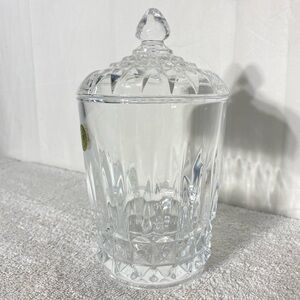 Vintage Cristal D’Arques Genuine Lead Crystal Biscuit Barrel Lidded Jar